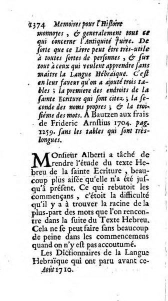 Mémoires pour l'histoire des sciences & des beaux-arts recüeillies par l'ordre de Son Altesse Serenissime Monseigneur Prince souverain de Dombes