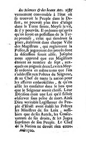 Mémoires pour l'histoire des sciences & des beaux-arts recüeillies par l'ordre de Son Altesse Serenissime Monseigneur Prince souverain de Dombes