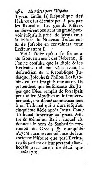 Mémoires pour l'histoire des sciences & des beaux-arts recüeillies par l'ordre de Son Altesse Serenissime Monseigneur Prince souverain de Dombes