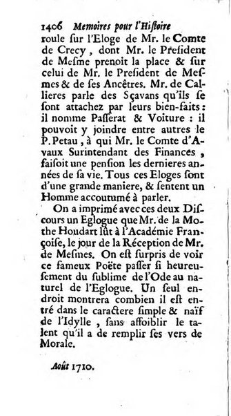 Mémoires pour l'histoire des sciences & des beaux-arts recüeillies par l'ordre de Son Altesse Serenissime Monseigneur Prince souverain de Dombes