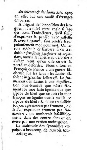 Mémoires pour l'histoire des sciences & des beaux-arts recüeillies par l'ordre de Son Altesse Serenissime Monseigneur Prince souverain de Dombes