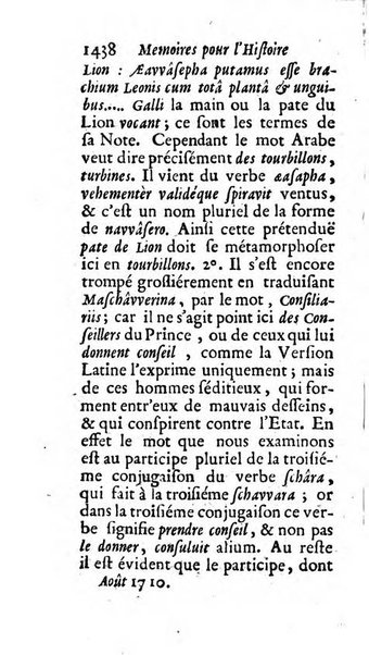 Mémoires pour l'histoire des sciences & des beaux-arts recüeillies par l'ordre de Son Altesse Serenissime Monseigneur Prince souverain de Dombes