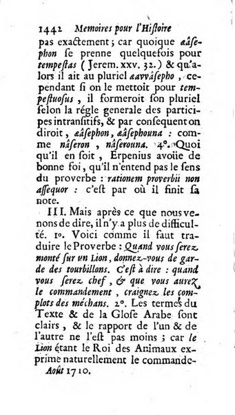 Mémoires pour l'histoire des sciences & des beaux-arts recüeillies par l'ordre de Son Altesse Serenissime Monseigneur Prince souverain de Dombes