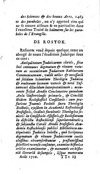 Mémoires pour l'histoire des sciences & des beaux-arts recüeillies par l'ordre de Son Altesse Serenissime Monseigneur Prince souverain de Dombes