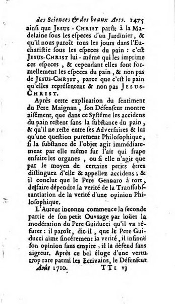 Mémoires pour l'histoire des sciences & des beaux-arts recüeillies par l'ordre de Son Altesse Serenissime Monseigneur Prince souverain de Dombes