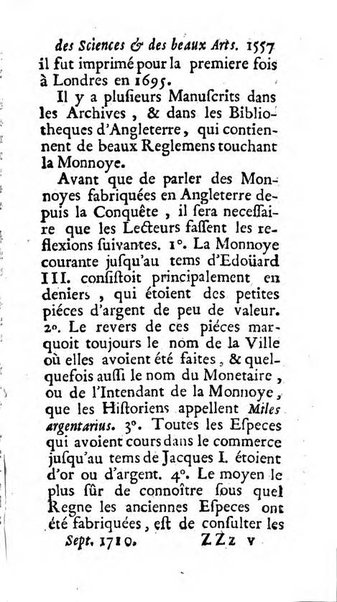 Mémoires pour l'histoire des sciences & des beaux-arts recüeillies par l'ordre de Son Altesse Serenissime Monseigneur Prince souverain de Dombes