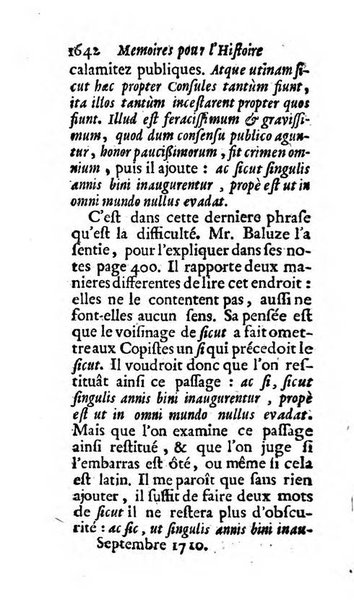 Mémoires pour l'histoire des sciences & des beaux-arts recüeillies par l'ordre de Son Altesse Serenissime Monseigneur Prince souverain de Dombes