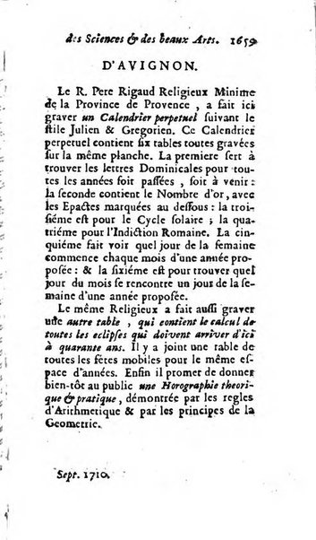 Mémoires pour l'histoire des sciences & des beaux-arts recüeillies par l'ordre de Son Altesse Serenissime Monseigneur Prince souverain de Dombes