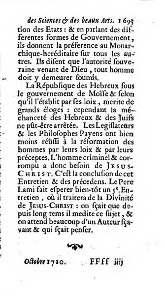 Mémoires pour l'histoire des sciences & des beaux-arts recüeillies par l'ordre de Son Altesse Serenissime Monseigneur Prince souverain de Dombes