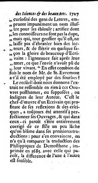 Mémoires pour l'histoire des sciences & des beaux-arts recüeillies par l'ordre de Son Altesse Serenissime Monseigneur Prince souverain de Dombes