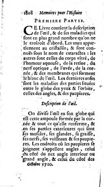 Mémoires pour l'histoire des sciences & des beaux-arts recüeillies par l'ordre de Son Altesse Serenissime Monseigneur Prince souverain de Dombes