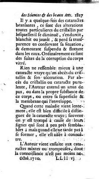 Mémoires pour l'histoire des sciences & des beaux-arts recüeillies par l'ordre de Son Altesse Serenissime Monseigneur Prince souverain de Dombes