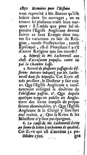 Mémoires pour l'histoire des sciences & des beaux-arts recüeillies par l'ordre de Son Altesse Serenissime Monseigneur Prince souverain de Dombes