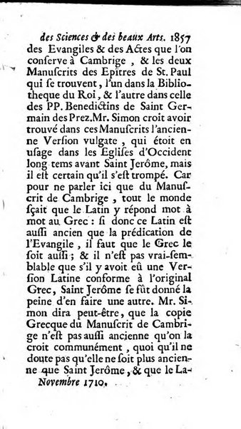 Mémoires pour l'histoire des sciences & des beaux-arts recüeillies par l'ordre de Son Altesse Serenissime Monseigneur Prince souverain de Dombes