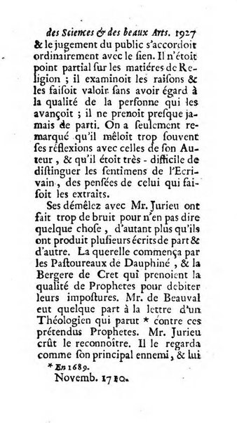 Mémoires pour l'histoire des sciences & des beaux-arts recüeillies par l'ordre de Son Altesse Serenissime Monseigneur Prince souverain de Dombes