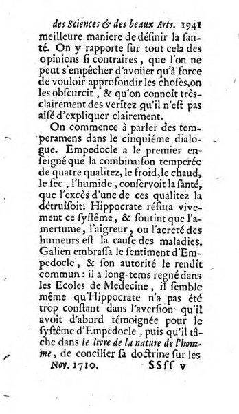 Mémoires pour l'histoire des sciences & des beaux-arts recüeillies par l'ordre de Son Altesse Serenissime Monseigneur Prince souverain de Dombes