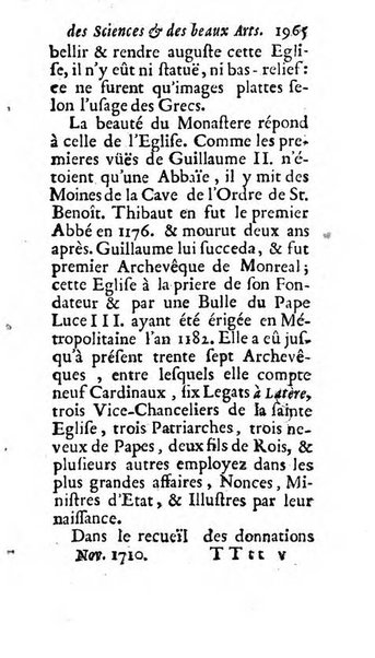 Mémoires pour l'histoire des sciences & des beaux-arts recüeillies par l'ordre de Son Altesse Serenissime Monseigneur Prince souverain de Dombes