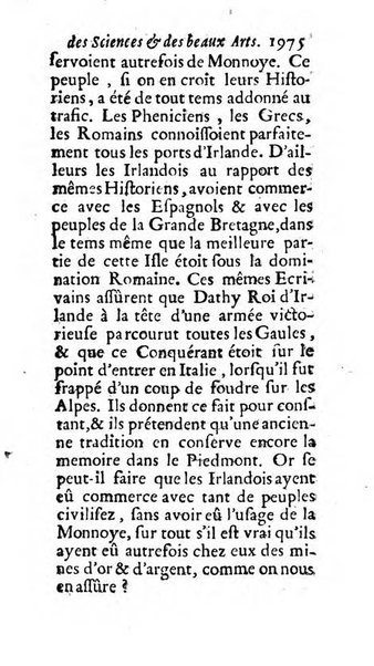 Mémoires pour l'histoire des sciences & des beaux-arts recüeillies par l'ordre de Son Altesse Serenissime Monseigneur Prince souverain de Dombes