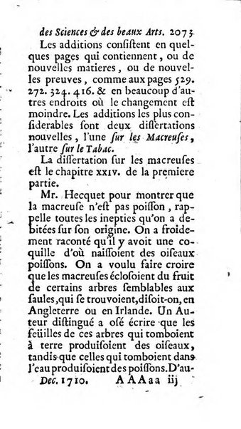 Mémoires pour l'histoire des sciences & des beaux-arts recüeillies par l'ordre de Son Altesse Serenissime Monseigneur Prince souverain de Dombes