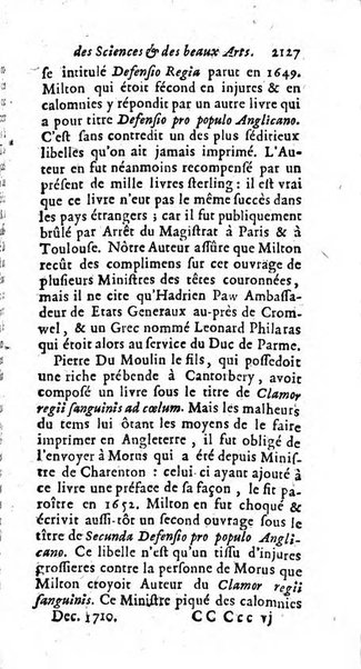 Mémoires pour l'histoire des sciences & des beaux-arts recüeillies par l'ordre de Son Altesse Serenissime Monseigneur Prince souverain de Dombes