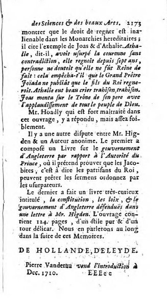 Mémoires pour l'histoire des sciences & des beaux-arts recüeillies par l'ordre de Son Altesse Serenissime Monseigneur Prince souverain de Dombes