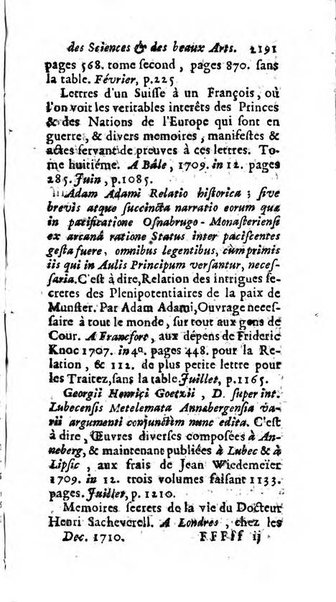 Mémoires pour l'histoire des sciences & des beaux-arts recüeillies par l'ordre de Son Altesse Serenissime Monseigneur Prince souverain de Dombes