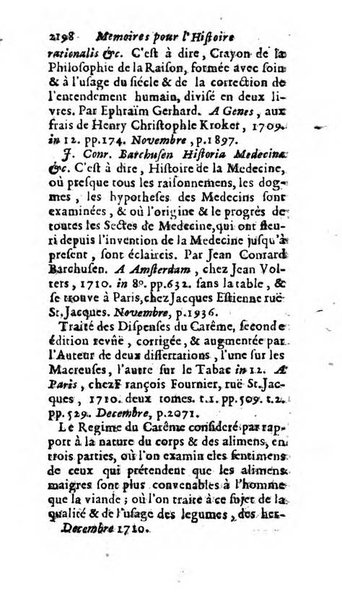 Mémoires pour l'histoire des sciences & des beaux-arts recüeillies par l'ordre de Son Altesse Serenissime Monseigneur Prince souverain de Dombes