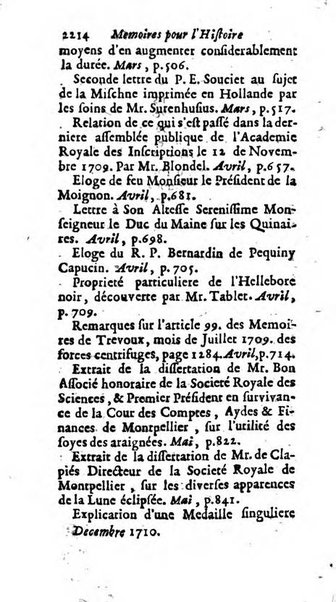 Mémoires pour l'histoire des sciences & des beaux-arts recüeillies par l'ordre de Son Altesse Serenissime Monseigneur Prince souverain de Dombes