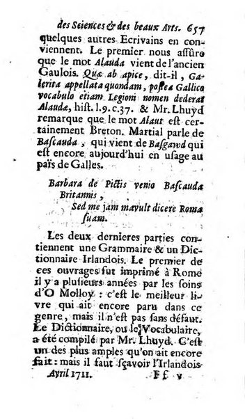 Mémoires pour l'histoire des sciences & des beaux-arts recüeillies par l'ordre de Son Altesse Serenissime Monseigneur Prince souverain de Dombes