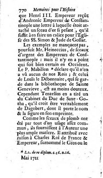 Mémoires pour l'histoire des sciences & des beaux-arts recüeillies par l'ordre de Son Altesse Serenissime Monseigneur Prince souverain de Dombes