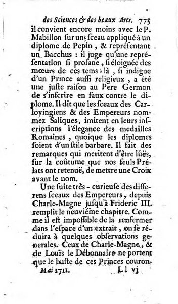 Mémoires pour l'histoire des sciences & des beaux-arts recüeillies par l'ordre de Son Altesse Serenissime Monseigneur Prince souverain de Dombes