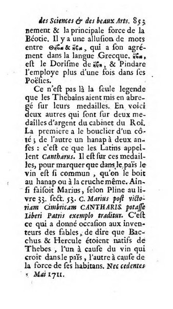 Mémoires pour l'histoire des sciences & des beaux-arts recüeillies par l'ordre de Son Altesse Serenissime Monseigneur Prince souverain de Dombes