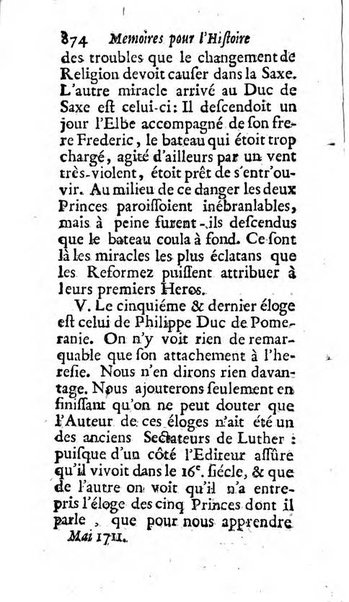 Mémoires pour l'histoire des sciences & des beaux-arts recüeillies par l'ordre de Son Altesse Serenissime Monseigneur Prince souverain de Dombes