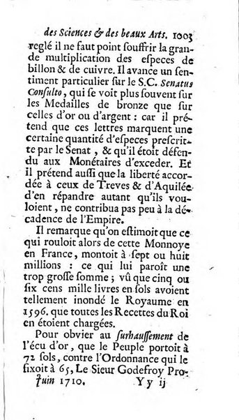 Mémoires pour l'histoire des sciences & des beaux-arts recüeillies par l'ordre de Son Altesse Serenissime Monseigneur Prince souverain de Dombes