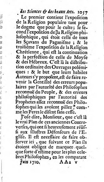 Mémoires pour l'histoire des sciences & des beaux-arts recüeillies par l'ordre de Son Altesse Serenissime Monseigneur Prince souverain de Dombes