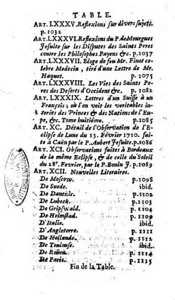 Mémoires pour l'histoire des sciences & des beaux-arts recüeillies par l'ordre de Son Altesse Serenissime Monseigneur Prince souverain de Dombes