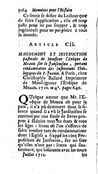 Mémoires pour l'histoire des sciences & des beaux-arts recüeillies par l'ordre de Son Altesse Serenissime Monseigneur Prince souverain de Dombes