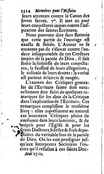 Mémoires pour l'histoire des sciences & des beaux-arts recüeillies par l'ordre de Son Altesse Serenissime Monseigneur Prince souverain de Dombes