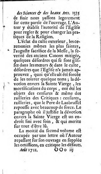 Mémoires pour l'histoire des sciences & des beaux-arts recüeillies par l'ordre de Son Altesse Serenissime Monseigneur Prince souverain de Dombes