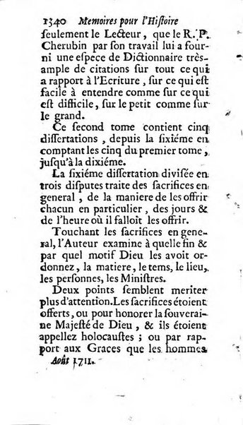 Mémoires pour l'histoire des sciences & des beaux-arts recüeillies par l'ordre de Son Altesse Serenissime Monseigneur Prince souverain de Dombes