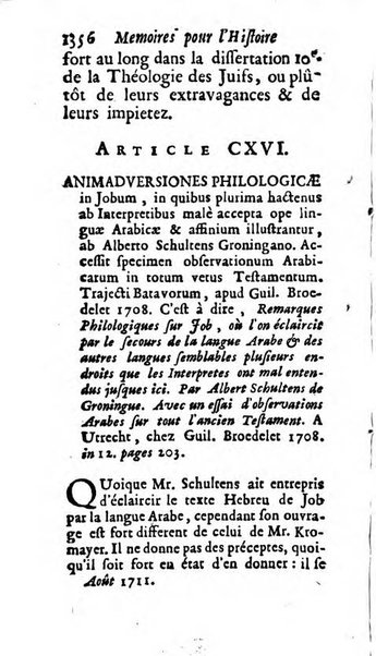 Mémoires pour l'histoire des sciences & des beaux-arts recüeillies par l'ordre de Son Altesse Serenissime Monseigneur Prince souverain de Dombes