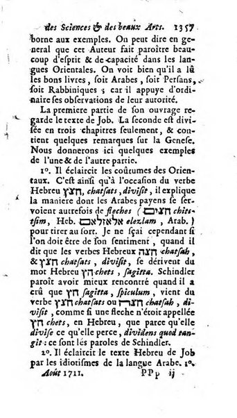 Mémoires pour l'histoire des sciences & des beaux-arts recüeillies par l'ordre de Son Altesse Serenissime Monseigneur Prince souverain de Dombes