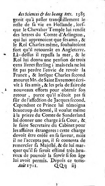 Mémoires pour l'histoire des sciences & des beaux-arts recüeillies par l'ordre de Son Altesse Serenissime Monseigneur Prince souverain de Dombes