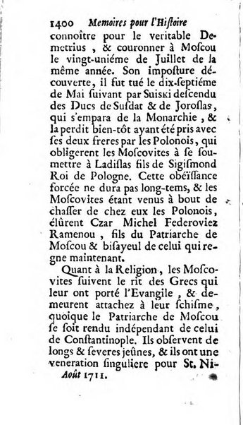 Mémoires pour l'histoire des sciences & des beaux-arts recüeillies par l'ordre de Son Altesse Serenissime Monseigneur Prince souverain de Dombes