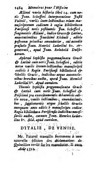 Mémoires pour l'histoire des sciences & des beaux-arts recüeillies par l'ordre de Son Altesse Serenissime Monseigneur Prince souverain de Dombes