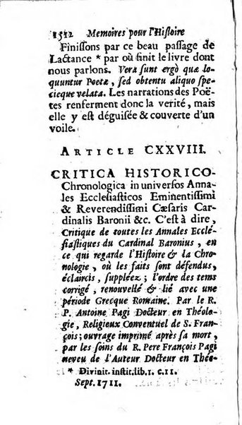 Mémoires pour l'histoire des sciences & des beaux-arts recüeillies par l'ordre de Son Altesse Serenissime Monseigneur Prince souverain de Dombes