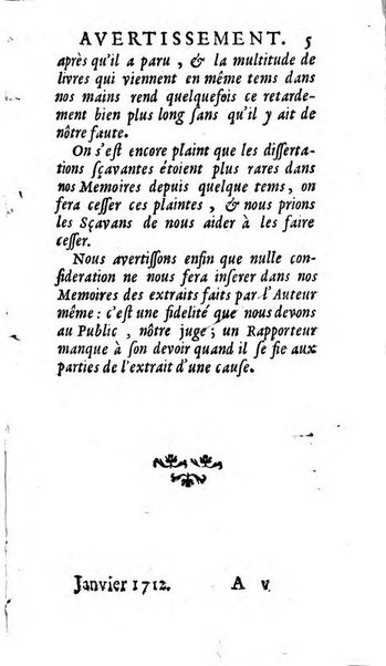 Mémoires pour l'histoire des sciences & des beaux-arts recüeillies par l'ordre de Son Altesse Serenissime Monseigneur Prince souverain de Dombes