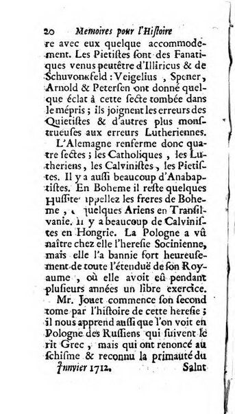 Mémoires pour l'histoire des sciences & des beaux-arts recüeillies par l'ordre de Son Altesse Serenissime Monseigneur Prince souverain de Dombes