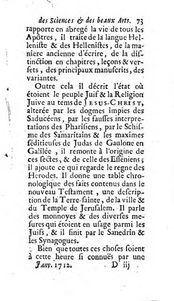 Mémoires pour l'histoire des sciences & des beaux-arts recüeillies par l'ordre de Son Altesse Serenissime Monseigneur Prince souverain de Dombes