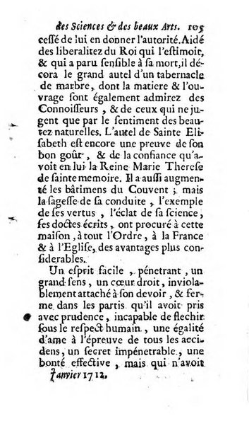 Mémoires pour l'histoire des sciences & des beaux-arts recüeillies par l'ordre de Son Altesse Serenissime Monseigneur Prince souverain de Dombes